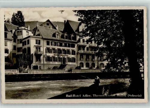 Baden 1936 Bad-Hotel Adler Thermalkurort