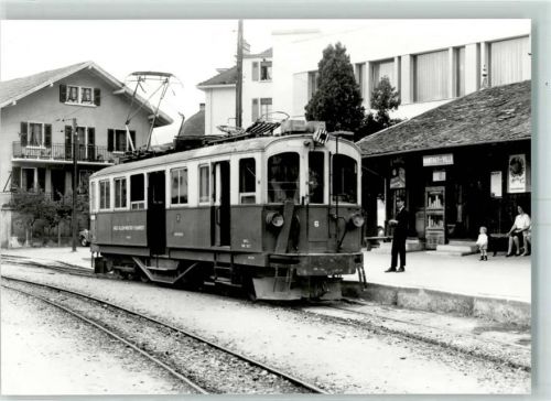 Monthey 1969 Repro AOMC BDeh 4/4 6 in seinem letzten Zustand noch eingesetzt als Reservewagen