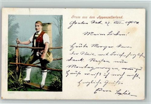 Appenzell 1900 Gruss aus dem Appenzellerland