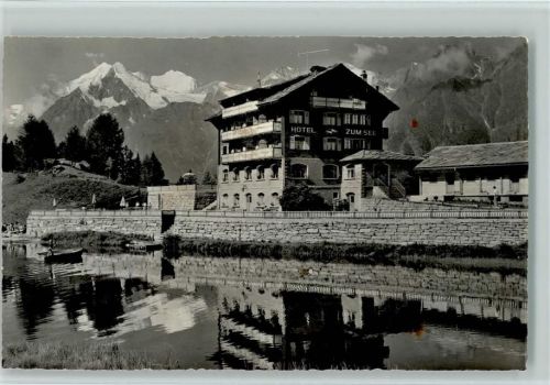 Grächen Hotel Zum See Grächensee Weisshorn Brunegghorn Bieshorn Ruderboot