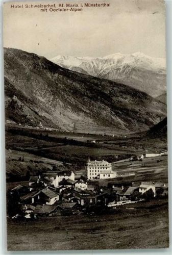 7536 Sta. Maria Val Müstair 1912 - Hotel Schweizerhof AK