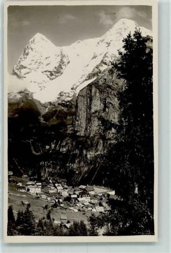 Mürren Eiger und Mönch Ort handschriftlich