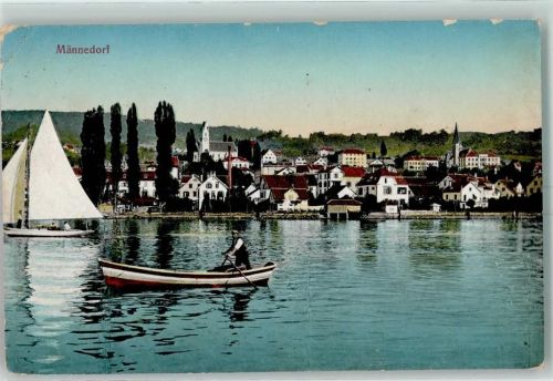 Männedorf Segelboot Ruderboot
