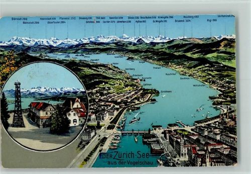 Uetliberg Der Zürich See aus der Vogelschau Restaurant Uto-Kulm