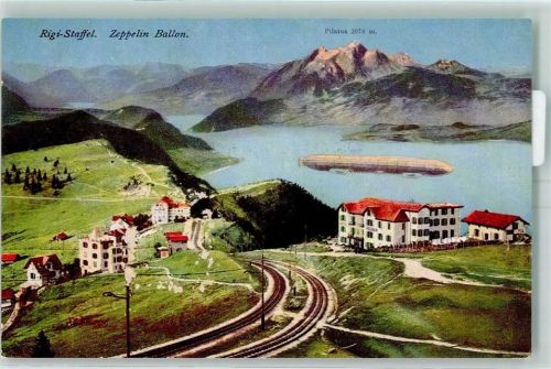 6410 Rigi Staffel - Zeppelin Ballon LZ 4 Offizielle LUPO 75 AK