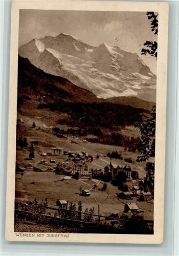 Wengen Dorfansicht Jungfrau