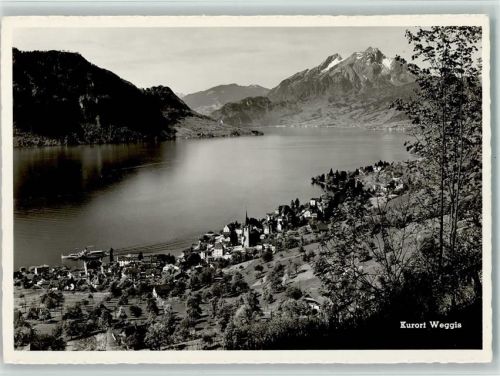 Weggis Kurort Weggis am Vierwaldstättersee Bürgenstock und Pilatus