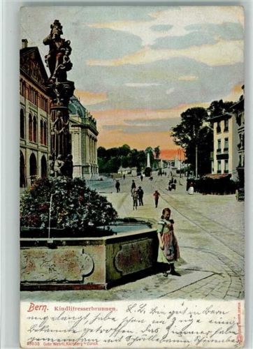 Bern Kindlifresserbrunnen Abendrot