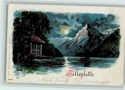 6430 Schwyz Mondschein Tellsplatte Boot