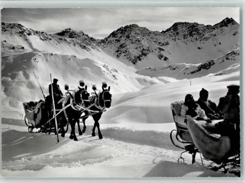 Arosa Schlittenpartie Winteraufnahme