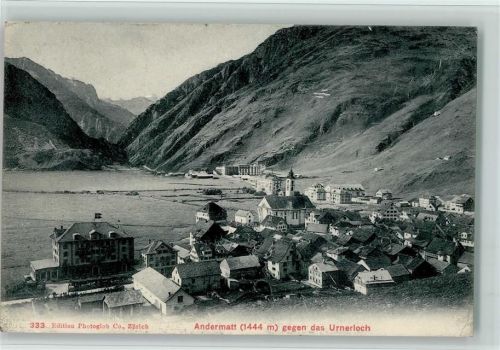 Andermatt 1908 gegen das Urnerloch