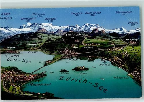 Etzel St Meinrad - Vogelschau Zürichsee