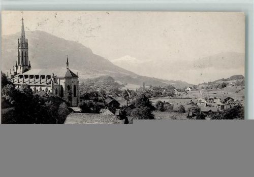 Châtel-St-Denis 1909 et le Mont-Blanc