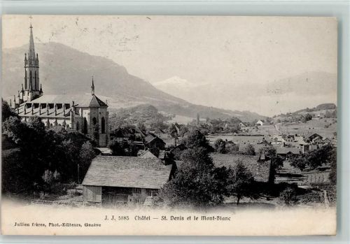 Châtel-St-Denis 1909 et le Mont-Blanc