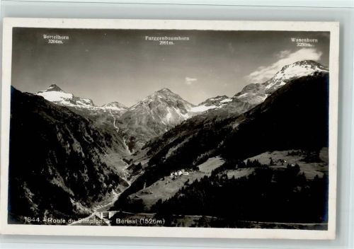 Berisal Route du Simplon Bortelhorn Furggenbaumhorn Wasenhorn