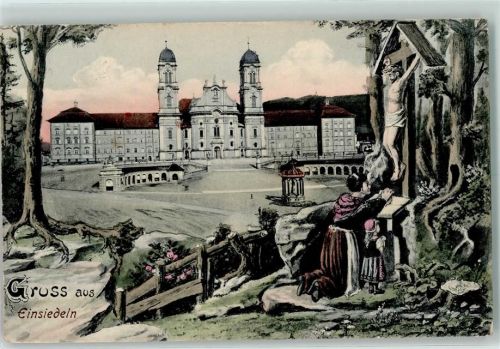 8840 Einsiedeln 1908 Gebrauchsspuren Kloster