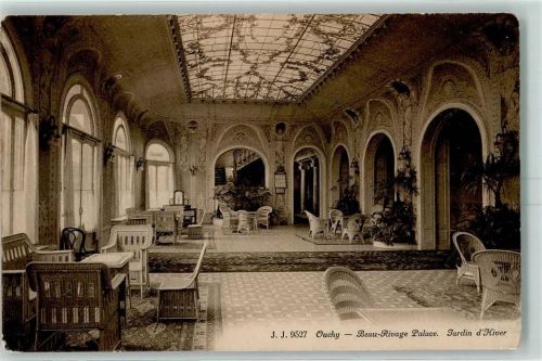 Ouchy 1913 Beau Rivage Palace Wintergarten