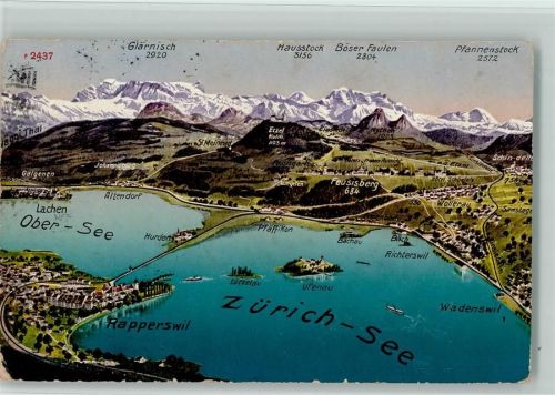8640 Rapperswil SG 1915 - Ober-See ZürichSee