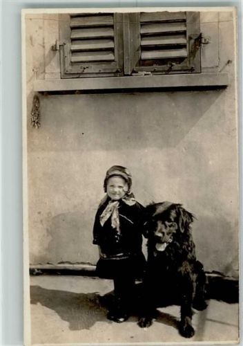 Horgen Mädchen mit Hund Ort lt. Stempel