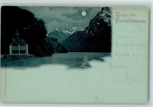 6440 Vierwaldstättersee Mondschein Tellskapelle