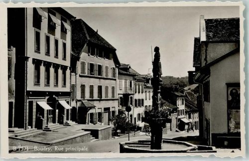 Boudry Rue Principale Ort handschriftlich