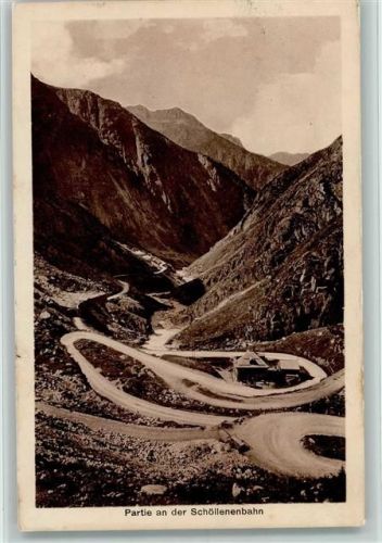 Schöllenen 1920 Partie an der Schöllenenbahn