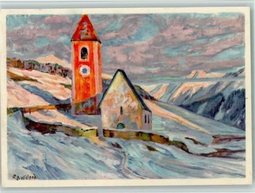 Wieland - Bergdorf im Winter, gute Erhaltung AK