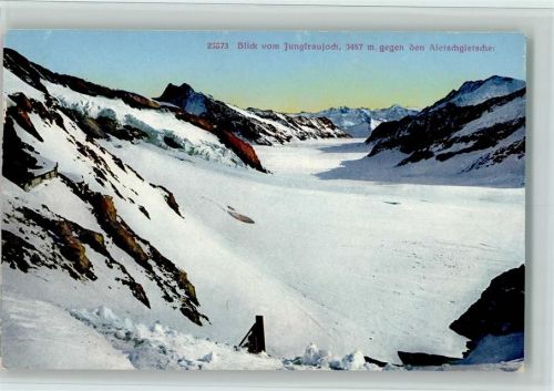Aletschgletscher Blick vom Jungfraujoch gegen den Aletschgletscher