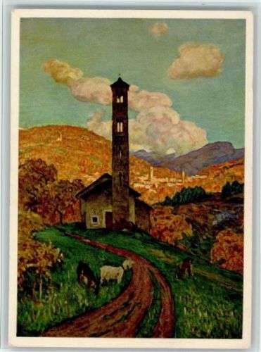 Campanile Glockenturm Sureggio sign. L. Rossi