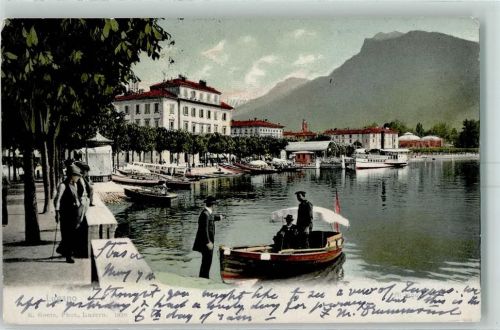 Lugano Hafen am Luganer See Promenade
