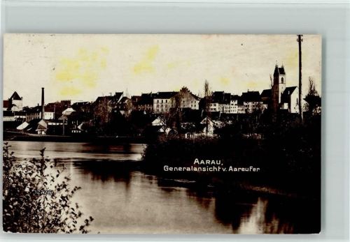 Aarau 1923 Generalansicht vom Aareufer