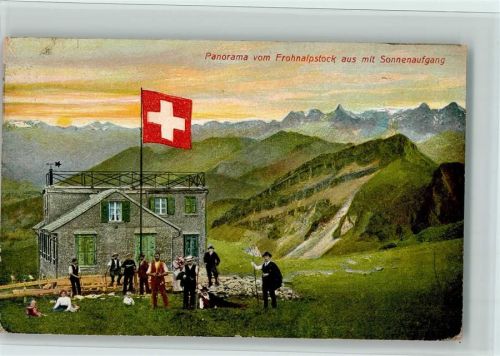 6430 Schwyz - Panorama vom Frohnalpstock aus mit Sonnenaufgang