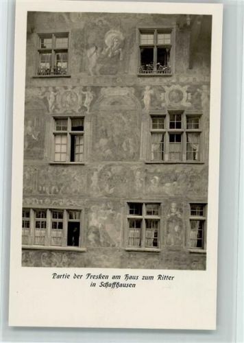 8200 Schaffhausen Sciaffusa - Partie der Fresken am Haus zum Ritter Erste Besitzer die Edeln von Urzach u. die von Ranegg