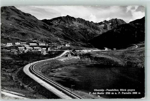 Oberalp Passhöhe Blick gegen P.l del Maler P. Paradis Feldpost