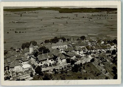 Romont FR Fliegeraufnahme Kloster