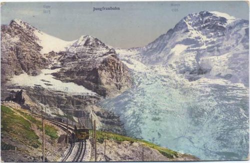 um 1910 Jungfraubahn, Bergbahn AKU2