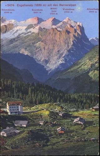 1910/20 Engstienalp mit den Berneralpen. Schweiz.,Photoglob AKU2