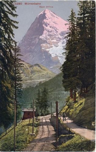 um 1910/20 Schweiz, Mürrenbahn, Eiger AKU2