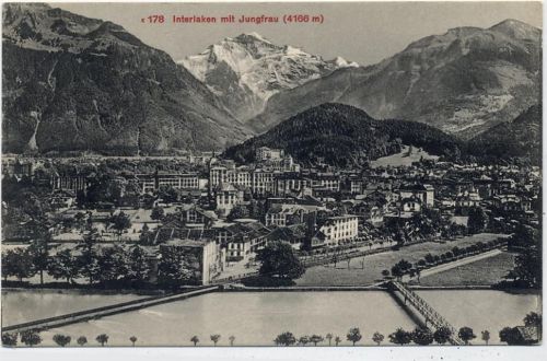 um 1910/20 Interlaken mit Jungfrau. K: Bern. Schweiz. Nr. 178.,Edition Photoglob Co. AKU2