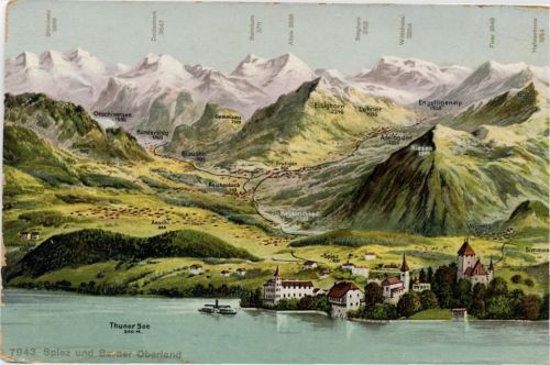 um 1910/20 Spiez und Berner Oberland. K: Bern. Schweiz. Nr. 7943.,Phototypie Co. AKU2