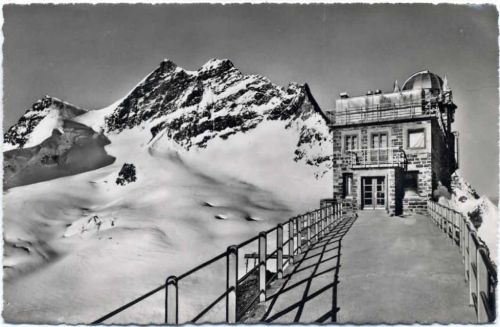 1952 Jungfraujoch, Meteorologische Station an der Sphinx,Photoglob-Wehrli A. G. AKU2