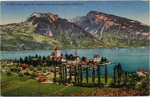 1939 Spiez: Gegen St. Beatenberg und Ralligstöcke,Edition Photoglob Co. AKU2