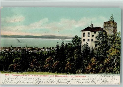 9400 Rorschach 1905 - Restauration St. Anna Schloss mit Rorschach und Bodensee