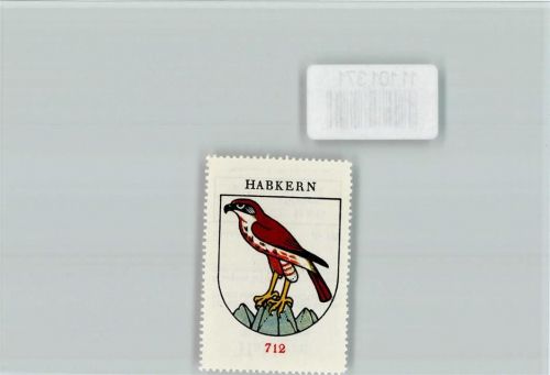 3804 Habkern - Vignette Wappen Kaffee Hag ca 1920-1940 Habkern
