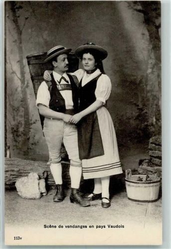 Walliser Trachtenpaar