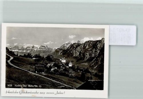 8887 Mels 1939 FOTO KEINE AK Madris Neujahr Foto 10cm x 7cm, rückseitig Haftspuren