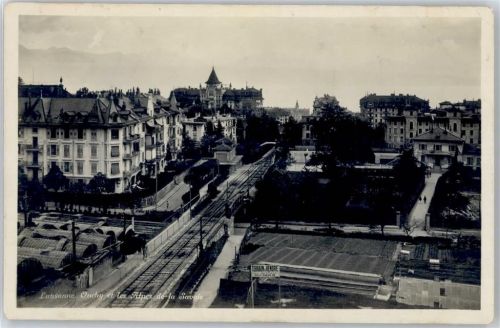 1000 Lausanne Losanna Gebrauchsspuren Ouchy et les Alpes de la Savoie