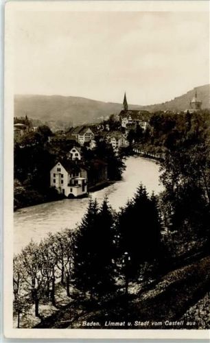 5400 Baden - Blick über die Limmat vom Castell aus