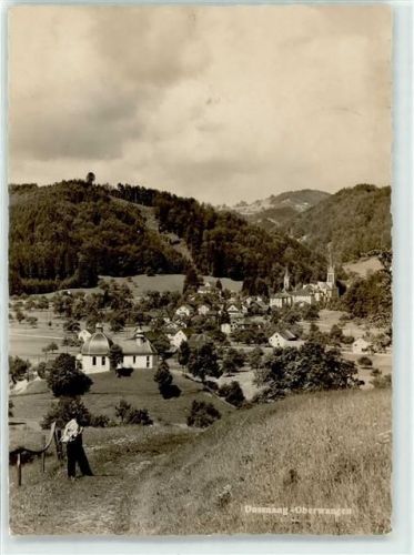 8374 Dussnang - Oberwangen Blick mit Kapelle Martinsberg
