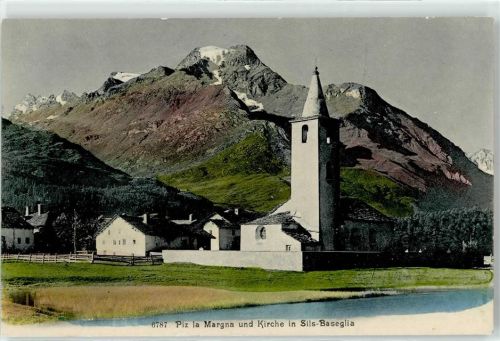 7515 Sils/Segl Baselgia 1906 - Piz la Margna Kirche